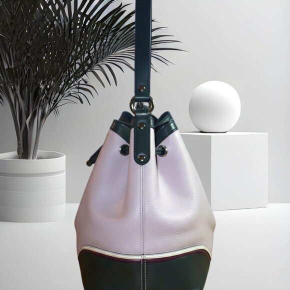 Coach Colorblock Pebbled Leather Satchel – #F1082–F15145, Multi-Tone Ltd Ed. - Picture 3 of 9